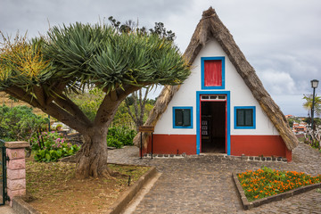 Fototapeta na wymiar Traditional house in Santana, Madeira island, Portugal