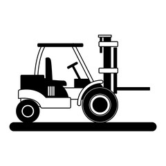 Forklift cargo vehicle vector illustration graphic design
