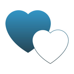 Hearts love symbol vector illustration graphic design