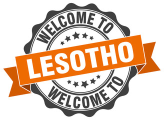 Lesotho round ribbon seal