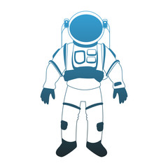 Obraz na płótnie Canvas Astronaut wear profile vector illustration graphic design