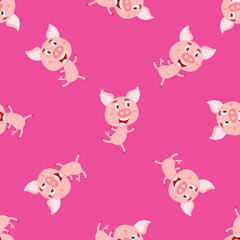 Cute pigs seamless pattern