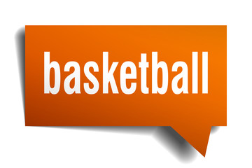 basketball orange 3d speech bubble