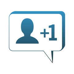 Bubble friend request symbol vector illustration graphic design