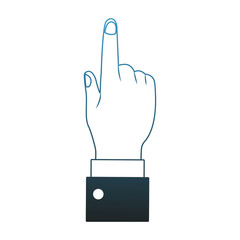 Hand pointing up vector illustration graphic design