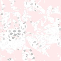 Vector organic seamless abstract background, botanical motif with stylized small leaves and texture, freehand doodles pattern.