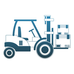 Forklift cargo vehicle vector illustration graphic design