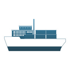 Freigther ship symbol vector illustration graphic design
