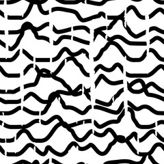 Abstract wavy line pattern, seamless vector geometric background.