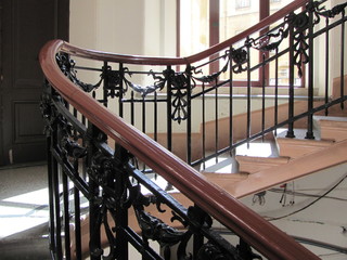 Fragment of the stairs in the old house, St. Petersburg