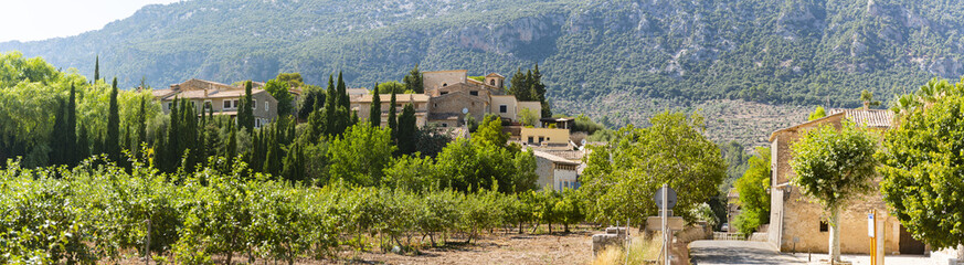 Fototapeta na wymiar Orient is a small village in the mountains of Mallorca