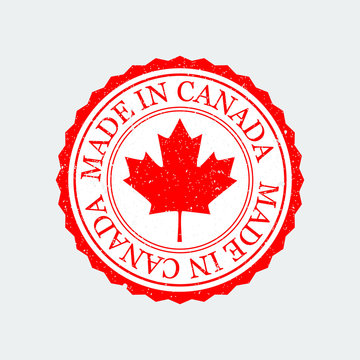 Grunge Rubber Stamp Canada.Vector Illustration