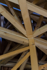 abstract wood building structure design