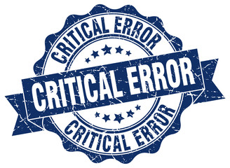 critical error stamp. sign. seal
