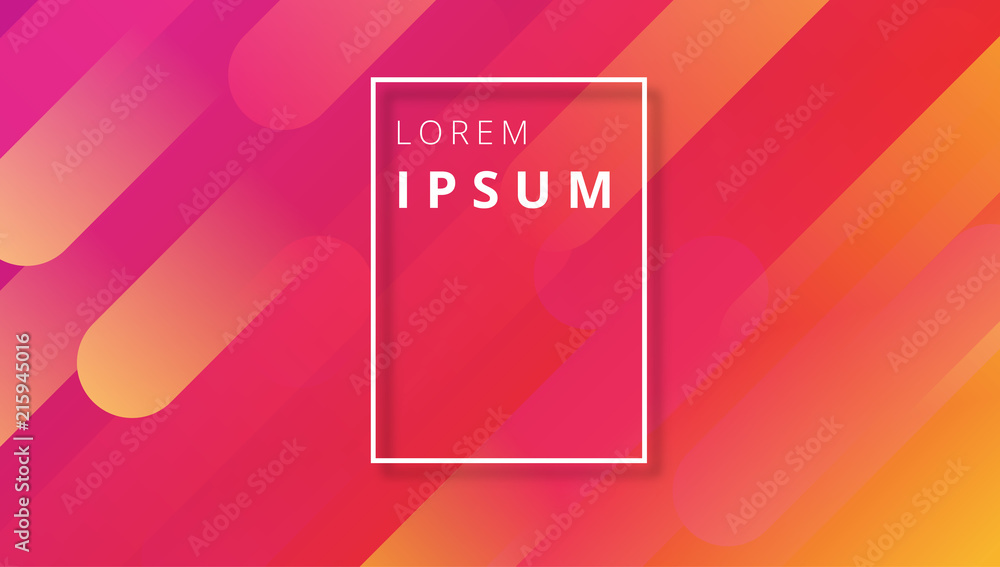 Wall mural red spectrum background with geometric pattern.