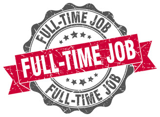 Fototapeta premium full-time job stamp. sign. seal