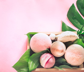 salt bath bombs still life