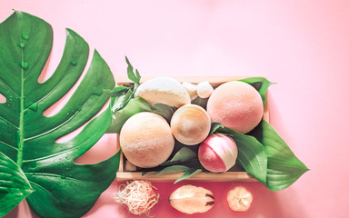 salt bath bombs still life