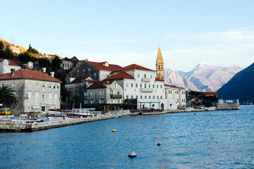 Wonderful romantic old town of Rovinj and famous fishing harbor with magical sunset,Istrian Peninsula,Croatia,Europe