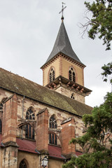 Fototapeta na wymiar Ribeauvillé. Eglise Saint Grégoire, Alsace, Haut-Rhin. Grand Est