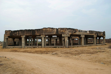 Octagonal Bath, Hampi, Karnataka. Royal Center or Royal Enclosure Exterior view