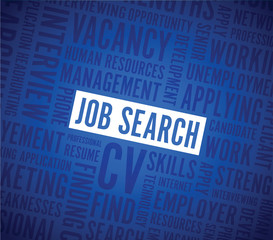 job search text background