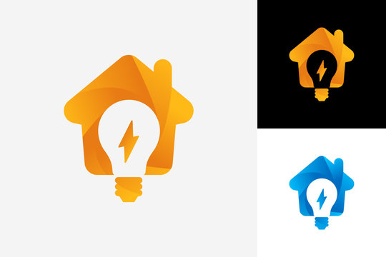 Idea Bulb Lamp Home Logo Template Design Vector, Emblem, Design Concept, Creative Symbol, Icon
