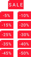 vector set of sale tags