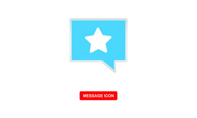 Obraz premium message icon with star symbol vecor icon