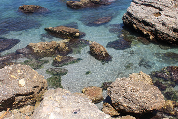 Nice rocks in beach photo