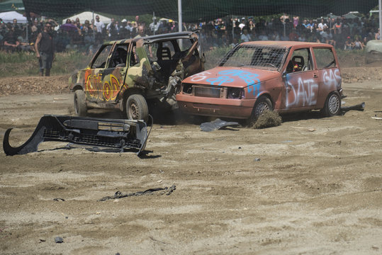 Italian Demolition Derby in Villareggia