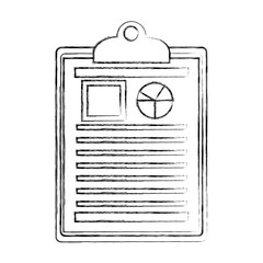 checklist with document file and statistics pie graphic