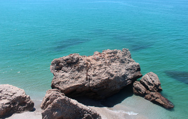 Nice rocks in beach photo