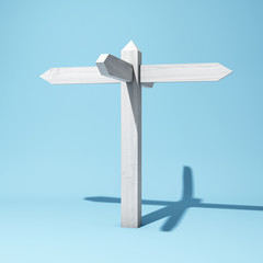 Empty wooden signpost