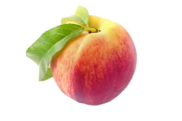 Fototapeta na wymiar peaches isolated on white