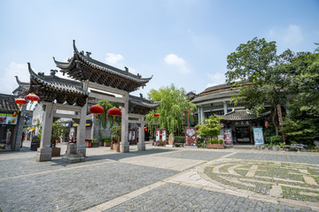 Fototapeta premium Yangzhou, China. July 2018: Yangzhou Dongguan Street is a famous old street and tourist attraction.