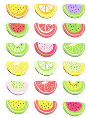 Fresh summer fruits and berries detox and smoothies