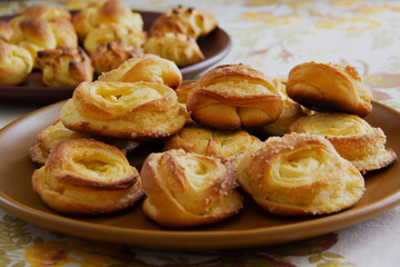 Obraz na płótnie Canvas buns, pastries from Viennese dough