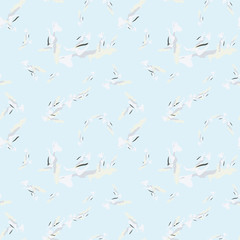 UFO military camouflage seamless pattern in light blue and different shades of grey and beige colors