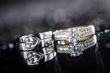 Diamond ring love heart 6