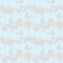UFO military camouflage seamless pattern in light blue and different shades of beige or yellow color