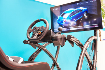 Racing simulator and monitor