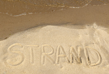 Botschaft im Sand - Strand