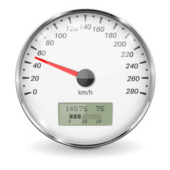 Speedometer. 3d vehicle gauge