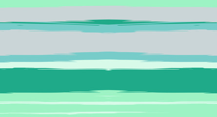 Obraz premium Green, Turquoise Vector Watercolor Sailor Stripes Suit Seamless Summer Pattern. Horizontal Brushstrokes Trace Vintage Grunge Textile Clothe Design. Ink Painted Trendy Trace, Geometric Uneven Prints.