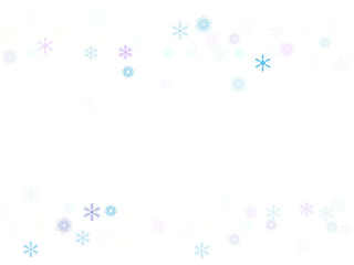 Falling down snow confetti, snowflake vector border. Festive winter, Christmas, New Year sale background. Cold weather, winter storm, scatter texture. Hipster snowfall falling snowflakes cool confetti