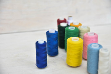 threads on a white background