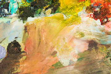 close-up of different colors with oil paint. colored acrylic. the concept of modern art. background image