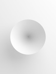 White cone. Abstract geometric shape 3d