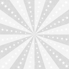 Gray and white stars and burst lines background